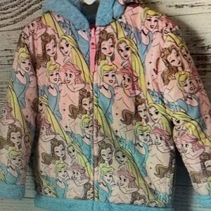 Kids Princess Print Jacket - Multicolor
